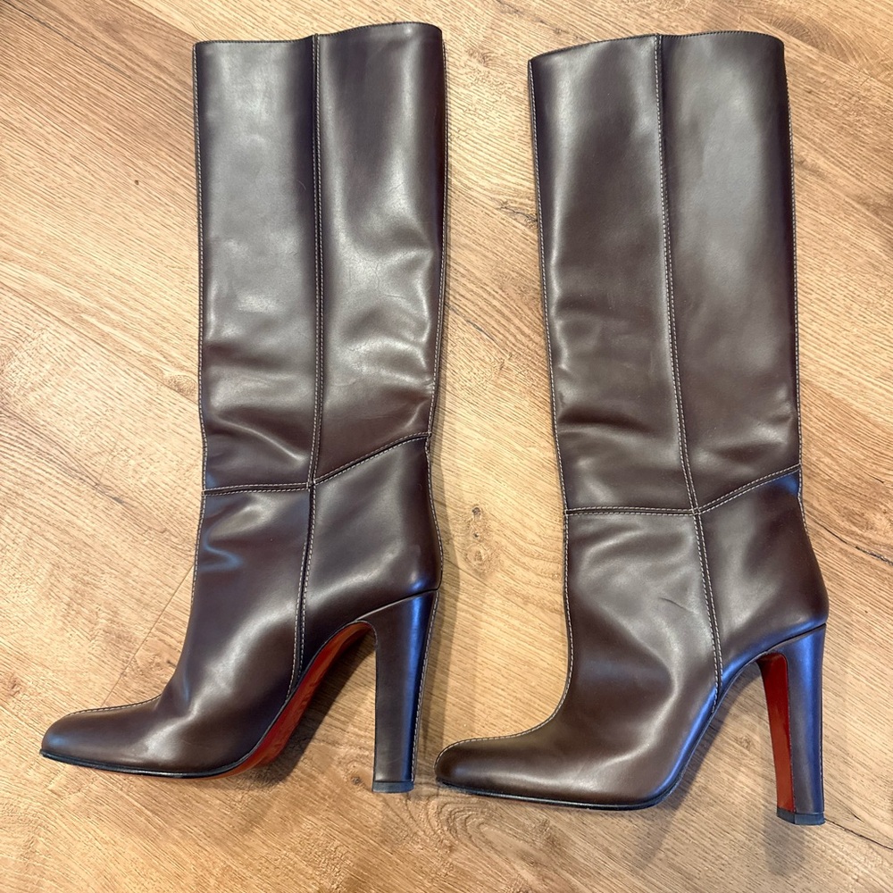 Christian Louboutin Dark Brown Heeled Boots